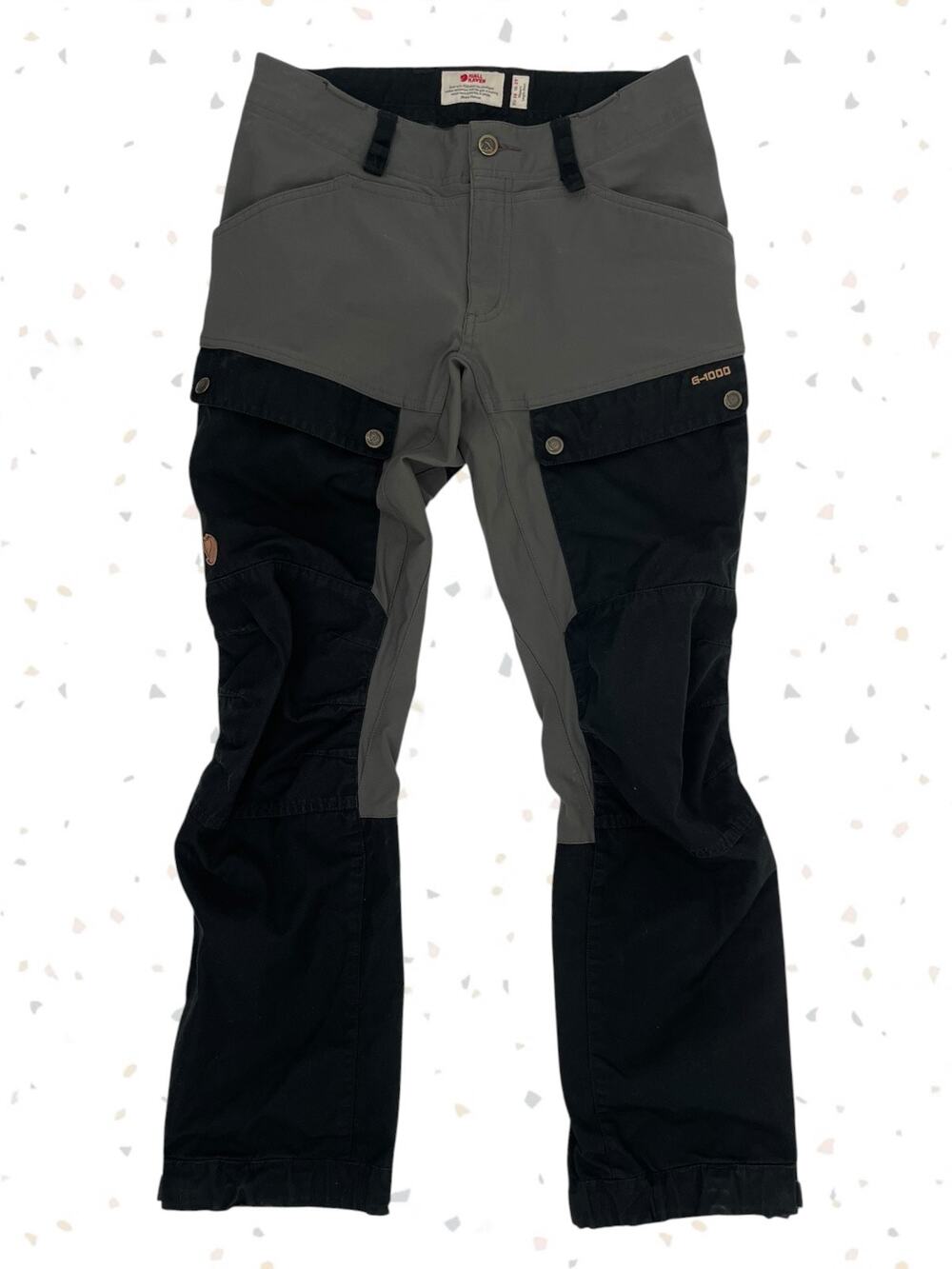Fjallraven Keb Trousers Gray Technical Hiking Gorpcore Pant Size 29” SHORT Fit